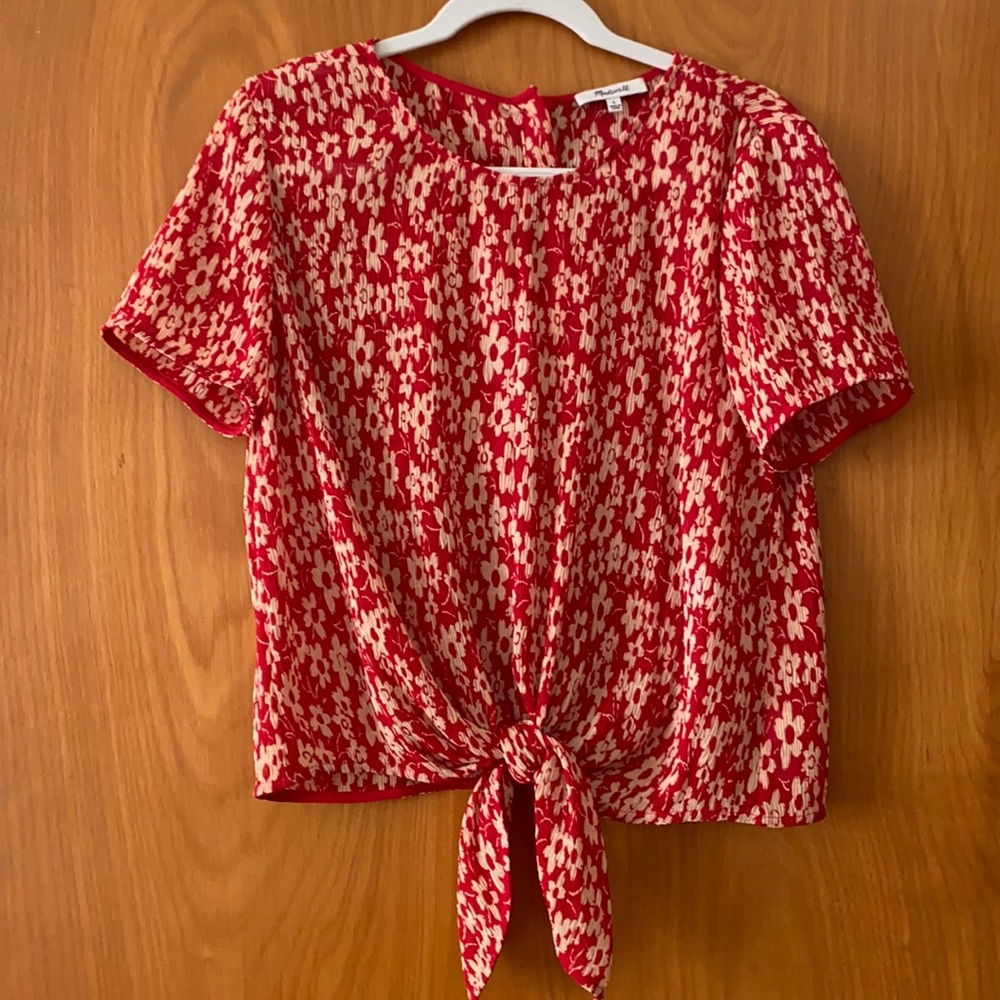 Madewell Front-tie short sleeve